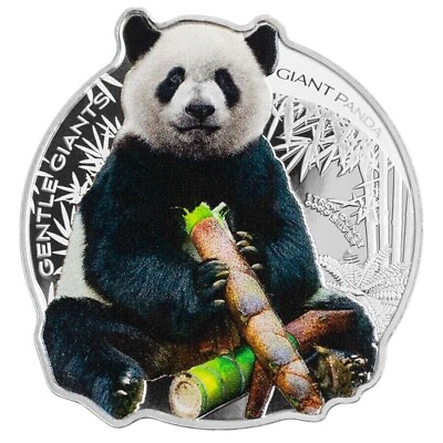 #ad 2022 1 oz Silver Giant Panda Gentle Giants Solomon Islands $2 Coin .9999 Fine $79.95