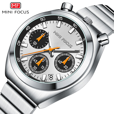 #ad MINI FOCUS Women Watch Silver Steel Watch Elegant Ladies Girls Quartz Wristwatch $26.30