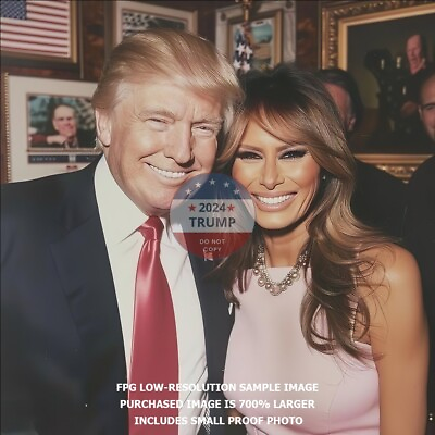 #ad Donald Trump Photo And Melania Trump Artwork 1 1 Digital Collectible w Proof $299.00