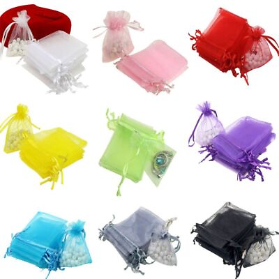 100PCS Lot Organza Gift Bag Jewelry Pouch Mini Bags Wedding Party Supplies $10.99