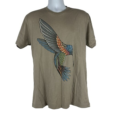 #ad Curbside Men#x27;s Multicolor Hummingbird Short Sleeved T Shirt Size L $12.00