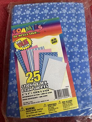 #ad 25 Pack Foam Handicraft Sheets 6 x 9 Inches Colorful Crafting Sponge Paper fo... $12.89