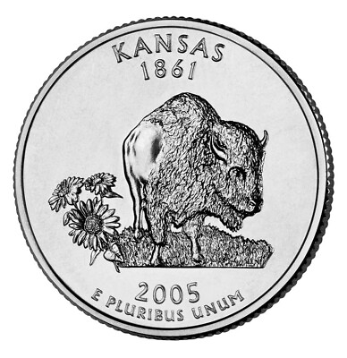#ad 2005 P Kansas State Quarter $1.55
