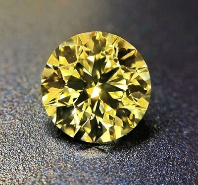 #ad 2 CT Natural Yellow Diamond Round Cut VVS1 D Grade GDGL Certified 1 Free Gift D1 $52.70