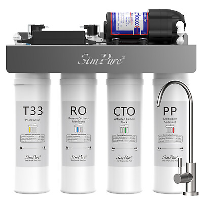 #ad SimPure WP2 400GPD 8 Stage UV Under Sink RO Reverse Osmosis Water Filter System $209.99