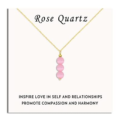 #ad Rose Quartz Necklace Pink Necklace as Mothers Day Gifts pink rose quartz $16.44