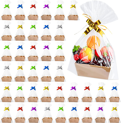 #ad #ad 138 Pcs Empty Gift Basket Set 40 Cardboard Gift Basket 8 X 6 X 3 Inches Empty Ba $86.99