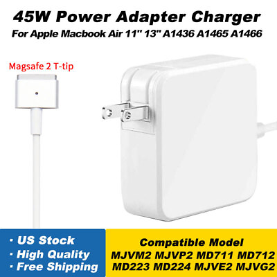 #ad 45W T tip AC Power Charger for Apple 11quot; 13quot; Macbook Air 2012 2017 A1436 A1466 $10.49