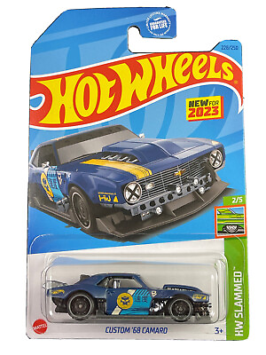 #ad Hot Wheels 2023 HW Slammed 2 5 Blue Custom #x27;68 Camaro New For 2023 $3.96