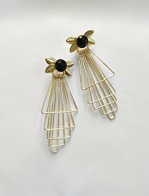 #ad 5 pcs Floral Black Onyx Dangle Earrings Gemstone Earrings Gift Fashion Jewelry $200.00