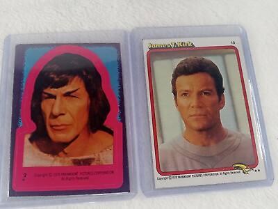 #ad 1979 Star Trek James Kirk And Spock Trading Cards $0.99