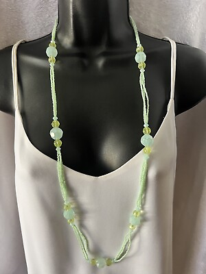 #ad New Sonoma Beaded Long Necklace lost Some Color $2.49
