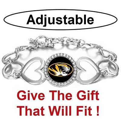 #ad Special University Missouri Tigers Womens Silver Link Bracelet w Gift Pkg D27 $19.95