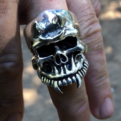 #ad King Demon Ring Made By Silver Skull™️ in U.S.A. Weighs 2.65 oz. Size 13 $399.00