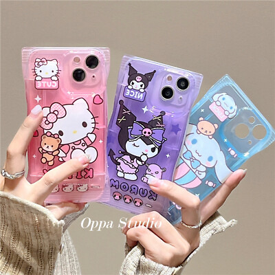 #ad For iPhone 14 Pro Max 13 12 11 XS XR 7 8 Cute Candy Hello Kitty Clear Case Cover $9.99