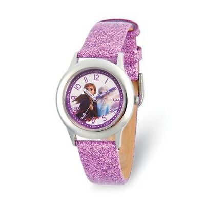 #ad Disney Kids Frozen II Elsa and Anna Time Teacher Pink Band Watch $50.00