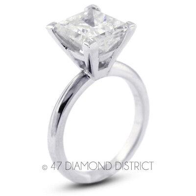 #ad 0.75ct L VS1 Princess Natural Diamond 14K Gold Solitaire Engagement Ring $2230.20