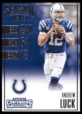 #ad 2016 Panini Contenders #92 Andrew Luck Indianapolis Colts $1.59