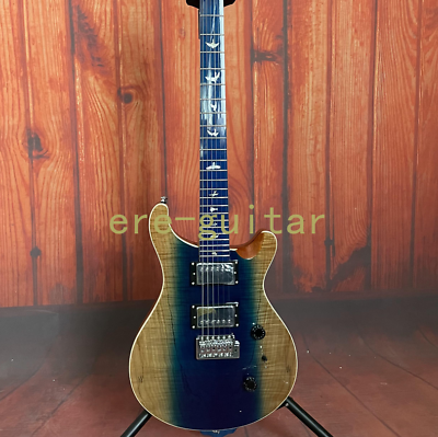 #ad Custom Electric Guitar Blue Spalted Maple Top Bird Inlay Free Shipping Guitar $293.40
