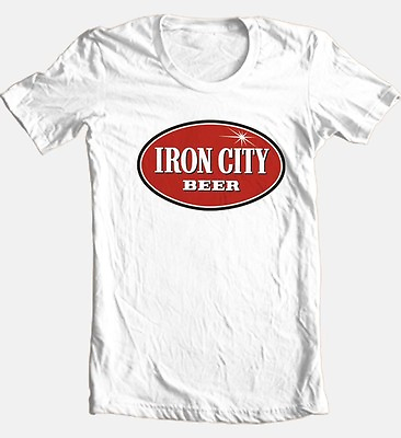 #ad Iron City Beer T shirt retro beer men#x27;s regular fit white cotton tee $22.99