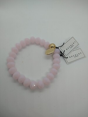 NEW £12 Buckley Rose Pink Faceted Bead Stretch Bracelet Gift 🎄🎁 Going out GBP 7.50