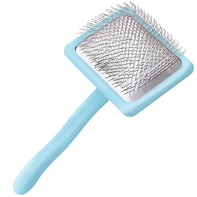 #ad Pet Slicker Brush With Soft Massage Grooming Stainless Steel Pins Pawfect $27.99