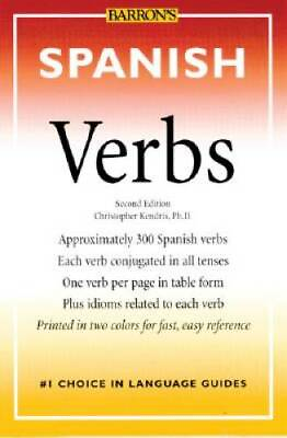 Spanish Verbs Barron#x27;s Verbs Paperback By Christopher Kendris VERY GOOD $3.51
