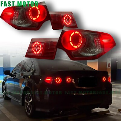 #ad LED Brake Tail Lights Turn Signal Red Yellow Circular abys For TSX CU2 CW2 09 14 $468.00