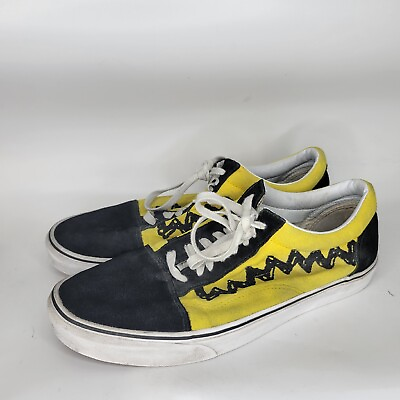 #ad Vans X Peanuts Charlie Good Grief Men’s Size 12 Old Skool Skate Shoes lace Up $69.99