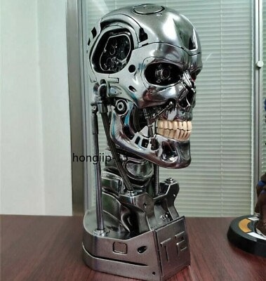 #ad 1 1 Terminator T800 Bust Statue Collection Resin Model Statue T2 Head Sculpture $212.50