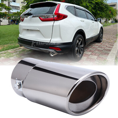 #ad Car Exhaust Pipe Tip Rear Tail Throat Muffler Stainless Steel For Honda CR V CRV $15.69