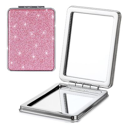 #ad Compact Mirror Glitter Small Pocket Mirror Pu Leather Makeup Mirror for Purse... $10.20