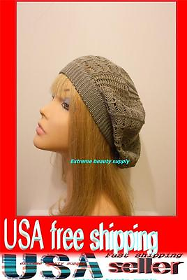 #ad gray Women Lady girl thin Fashion Beret Beanie CROCHET French Artist CAP HAT $9.99