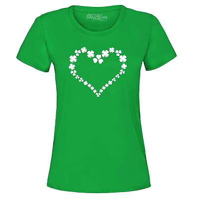 #ad Shamrock Heart Women#x27;s T Shirt St. Patricks Day Shirts $14.39