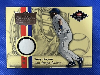 #ad Tony Gwynn National Patch Time Game Worn Home Jersey Card🔥Game Worn $11.50