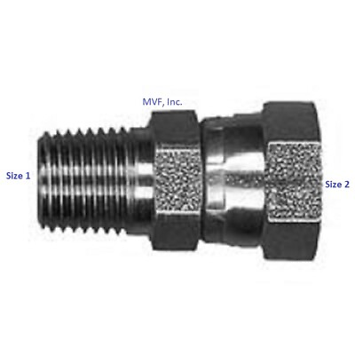 #ad 1quot; Male NPT x 1quot; Female NPSM Pipe Swivel Straight Adapter Steel 1404 16 16 $14.41