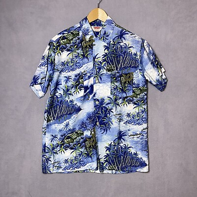 #ad Vintage Pilgrim Hawaiian Shirt Mens Medium Sears Aloha Camp 1960s 60s Tiki Surf $71.99