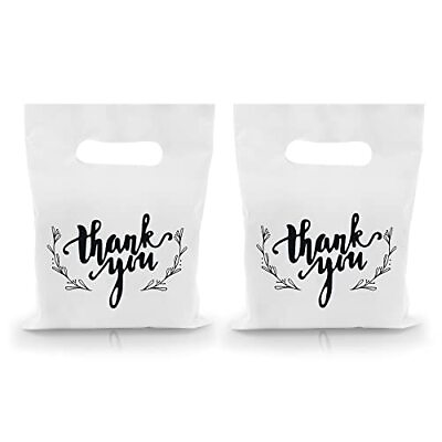 #ad #ad 100 PCS Small Thank You Merchandise Bags Plastic Goodie Bags Party Favor $10.89