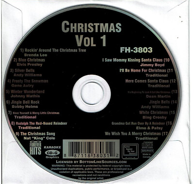 #ad Christmas Karaoke CDG 17 Sgs BLUE CHRISTMAS Jingle Bells RUDOLPH White Christmas $9.99