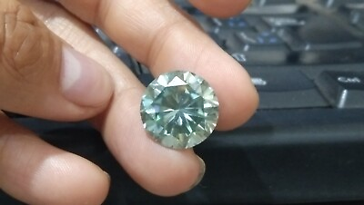 #ad CLEARANCE SALE Loose Moissanite Excellent Green Round Cut 12.45 Carat $15.66