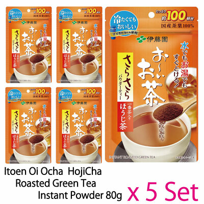 #ad Itoen Oi Ocha HojiCha Roasted Green Tea Instant Powder 80g 100cups x 5Set Japan $69.49