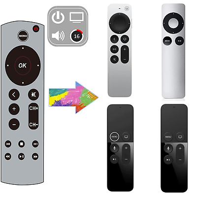 #ad New IR Remote for Apple TV 2nd 3rd 4th Generation 4K HD A2169 A1842 A1625 $9.79