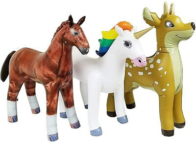 #ad Jet Creations 3 Pack Deer Unicorn Horse safari Great for Pool Party Decoration $48.50