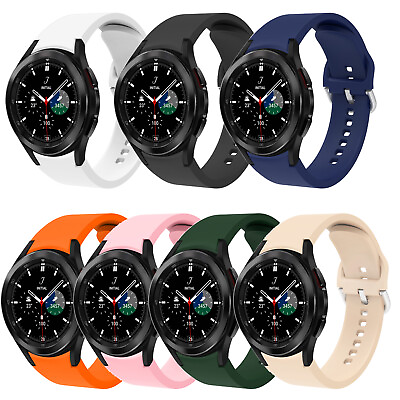 #ad Sport Silicone Watch Band Strap For Samsung Galaxy Watch 4 5 6 40mm 44mm 45mm 47 $6.50