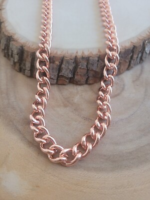 #ad Pure Solid Copper Chain Heavy Necklace Curb Link Arthritis Therapy 24quot; Necklace $26.75