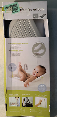 #ad Puj Compact Infant Baby Bath Home or Travel Sink Grey BPA Free $21.49