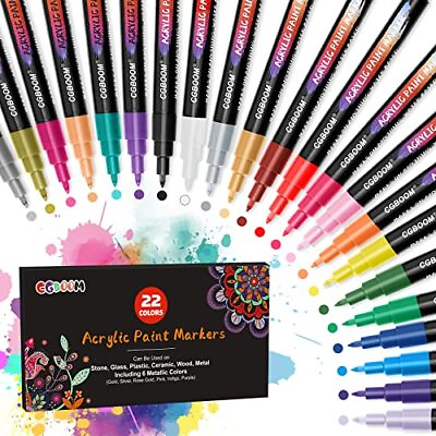 #ad #ad Acrylic Paint Pens 22 Acrylic Paint Markers 0.7 MM Extra Fine Tip Paint Pen $14.16