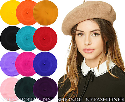 #ad NYFASHION101® French Style Lightweight Casual Classic Solid Color Wool Beret $13.99