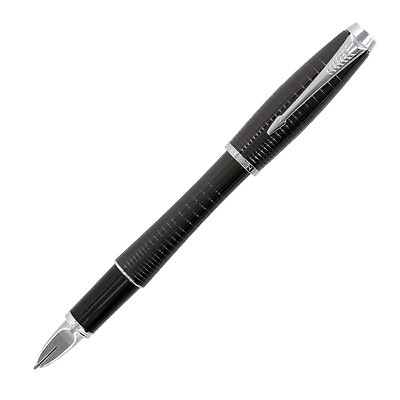 #ad Parker Urban Premium 5th Technology Ebony Metal Chiseled Fountain Pen Medium Po $60.99