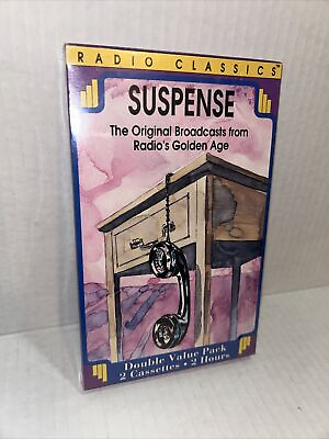 #ad SUSPENSE Radio Classics Double Value Pack 2 Cassettes 2 hrs New Sealed $22.00